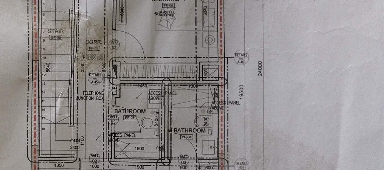 Working drawing detail at scale 1:50 (site document)